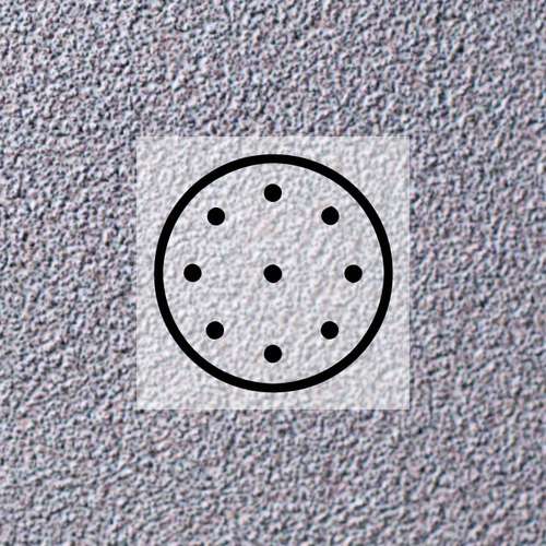 Фото товара "Q.SILVER Шлифовальный диск, латексная бумага, оксид алюминия, 150 мм, 9 отверстий, Р180"