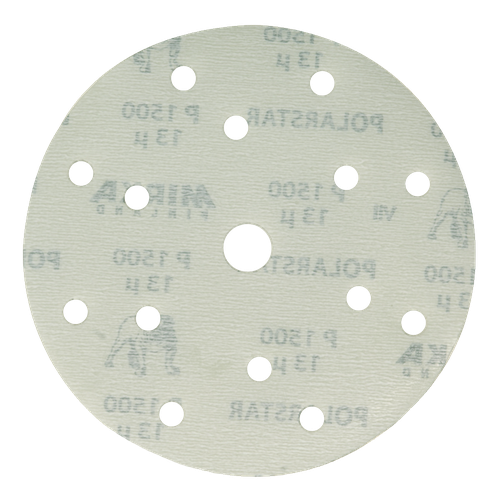 Фото товара "POLARSTAR Шлифовальный диск, полиэсторвая пленка, карбид кремния, 15 отверстий, Р1500"