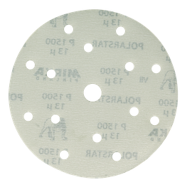 POLARSTAR Шлифовальный диск, полиэсторвая пленка, карбид кремния, 15 отверстий, Р400