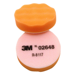 02648 Поролоновый полировальный круг, 83 мм, рельефный, оранжевый, мягкий   (10 шт/уп)